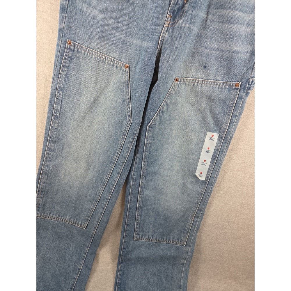 OLD NAVY Womens 8 High Rise Rigid OG Loose Double Knee Jeans Punk Grunge NEW - Picture 2 of 9